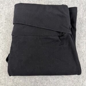 Chrome Riot‎ Yoga Wide Leg Pants Womens XL Black  Foldover Waist Lounge